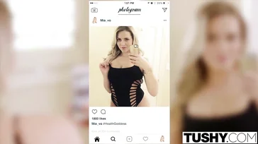 Mia Malkova ist eine Schlampe, sie fickt einen Freund ihres Mannes