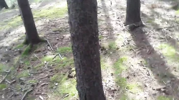 Antonia Sainz masturbeert midden in de natuur, wat een varken...