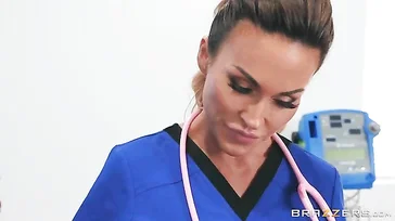 Another doctor who is amazed by the cock of her patient Keiran Lee