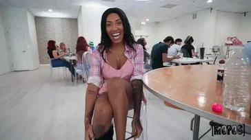 They called bingo! She celebrates by having sex right there