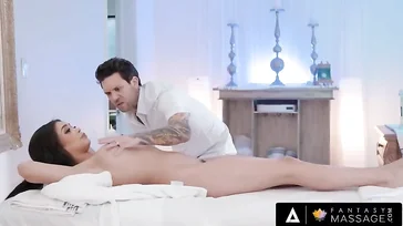 She goes crazy when she sees the masseur she has been assigned to.