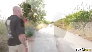 Married woman goes out for a walk, meets a guy and ends up fucking him