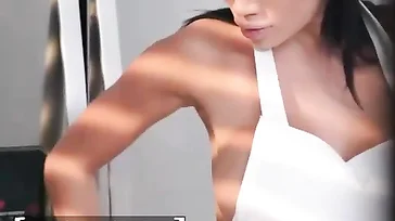 Busty thirty-something makes us our favorite dessert...!!