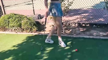 Nothing like playing minigolf with a girl who loves to fuck in public.