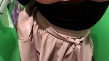 They get heated during dinner and go to the bathroom for a quickie