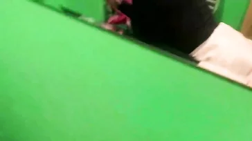 They get heated during dinner and go to the bathroom for a quickie