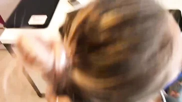 Working remotely from home and ejaculating on your girlfriend's face