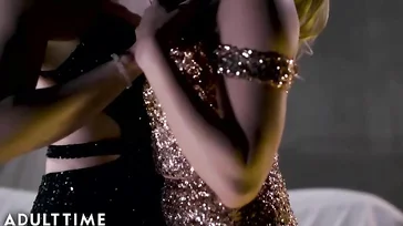 A hot night of sex between a kinky blonde and her transsexual lover