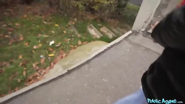 Attractive student with glasses ends up riding a stranger's cock