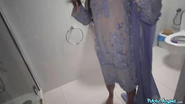 Attractive student with glasses ends up riding a stranger's cock