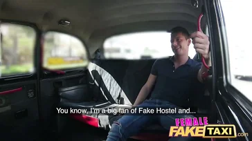 This guy is in luck, the taxi driver is really horny.