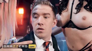 Stripper fucks this guy and the woman is in front!