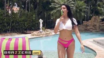 Tremendous sex with Katana Kombat in the pool, brutal..