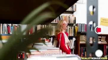 The boy records how the librarian masturbates.