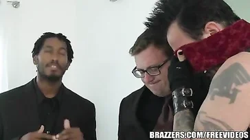 Aren't you going to mourn for your husband? Come on, start sucking.