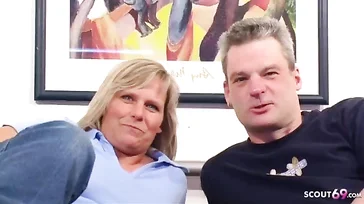 Netter Deutscher teilt seine Frau mit einem anderen Mann, wie süß